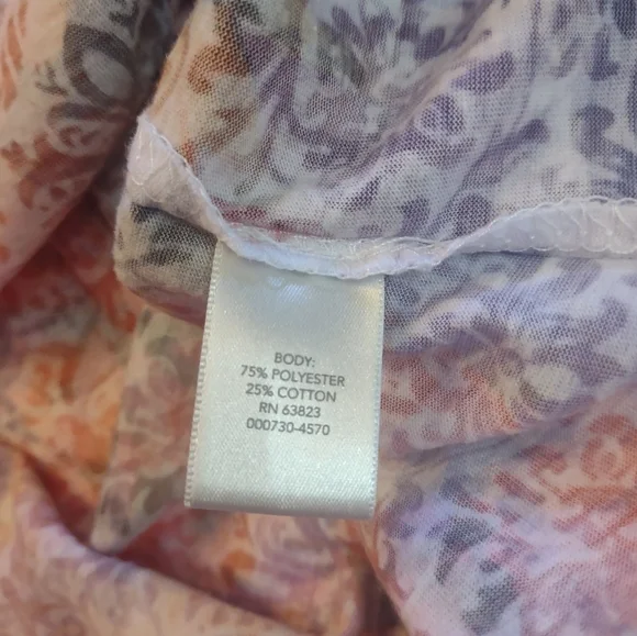 Christopher & banks women's floral and butterfly long sleeve blouse shirt small - Picture 9 of 10